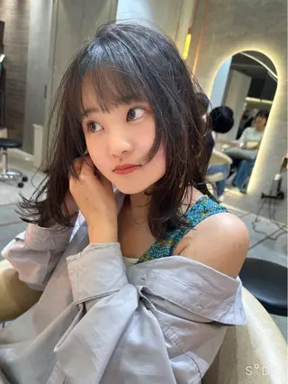 ミディアム カラー 🛑柔らか透明感 カラー🛑大谷のヘアスタイル