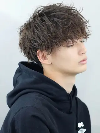 ショート カラー パーマ 🫧メンズ特化 🫧　mioのヘアスタイル
