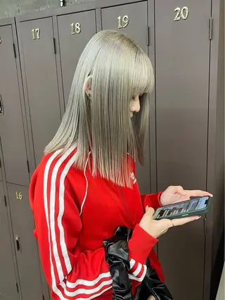 セミロング カラー ナガノリノ /ボブ/ ベージュ/暖色のヘアスタイル