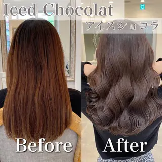 ロング カラー ブリーチなし✨艶髪 カラー𓃲YAGIのヘアスタイル