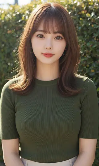 ミディアム カラー パーマ さく/髪質改善× 縮毛矯正/町田のヘアスタイル