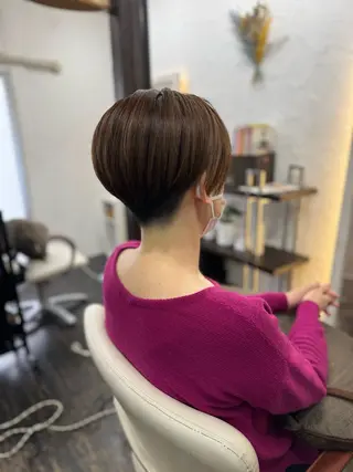 ショート カラー hair&make yurau所属・古民家ｻﾛﾝ/みうら あや\ﾏﾝﾂｰﾏﾝのヘアスタイル