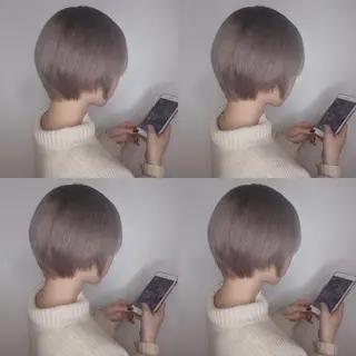 ショート カラー ヘアアレンジ 竹内啓太 ボブのヘアスタイル