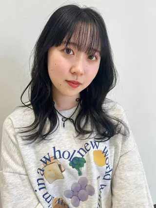 セミロング カラー 副店長 💐MIZUKI💐のヘアスタイル