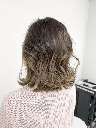 セミロング 髪質改善カットカラー 小岩🌈くぼのヘアスタイル