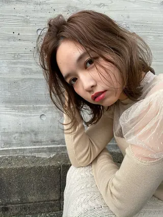 ミディアム 🧡Watanabe Rio🧡のヘアスタイル