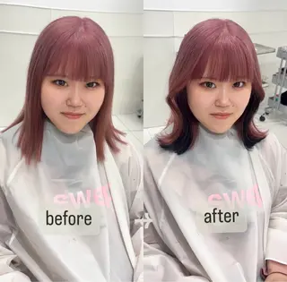 ミディアム りおな/エクステ /ミルクティーカラーのヘアスタイル