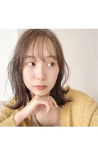 セミロング パーマ Takahiro 髪質改善のヘアスタイル
