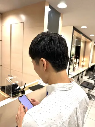 メンズ クロスパーマ/うる艶 カラー/Kurumiのヘアスタイル