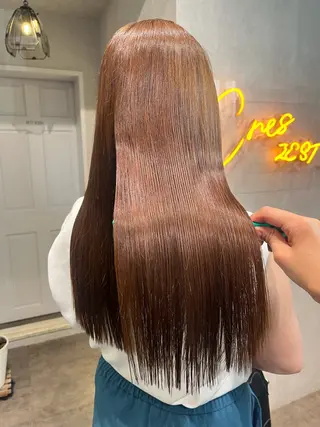 ロング カラー 艶ハイトーン/ 輝保🤍✨のヘアスタイル