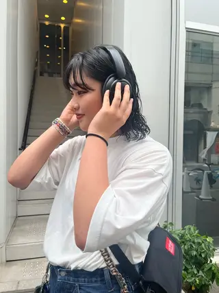 ミディアム カラー パーマ ショート/パーマ/ カラー/FUKOのヘアスタイル