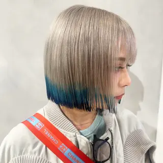 ショート カラー デザインカラー/パー マ🦖外岡咲希🦖のヘアスタイル
