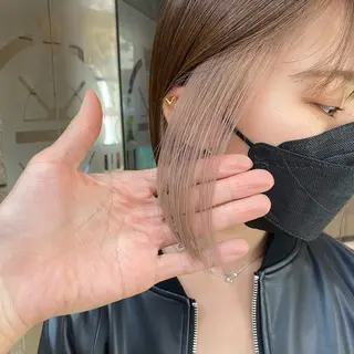 ミディアム ♥️ボブ/ブリーチ なしカラー/mahoのヘアスタイル
