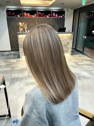 ミディアム 髪質改善カラー🫧 横浜/liberteのヘアスタイル
