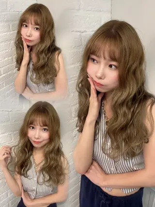 セミロング カラー ROVER所属・美咲🤎 /艶カラー /ハイライトカラーのヘアスタイル