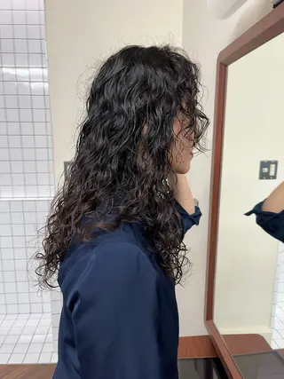 ロング パーマ ボブパーマ/パーマ ウルフパーマのヘアスタイル