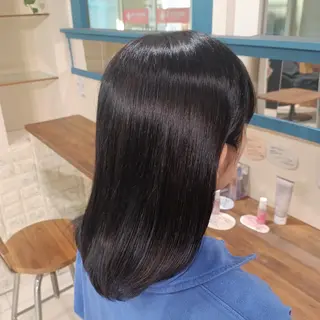セミロング 暖色カラー🔥 きっかのヘアスタイル