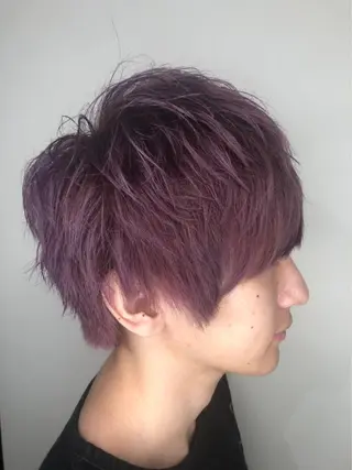 ショート カラー メンズ イヤリングカラー Ai 浅草橋店のヘアスタイル