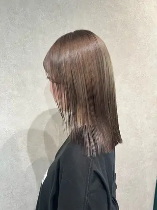 ミディアム カラー 艶ハイトーン/ 輝保🤍✨のヘアスタイル