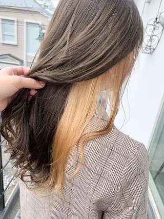 ロング カラー 平 ちひろのヘアスタイル