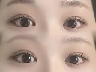 マツエク・マツパ 💞ふんわり束感まつ 毛&美眉🩰ミク💞のマツエク・マツパデザイン