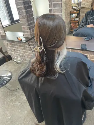 ミディアム カラー ACROあべの店所属・艶カラー/インナー /グラデ/大西小百合のヘアスタイル