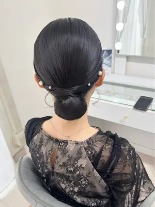 ミディアム ヘアアレンジ ヘアセットサロン /上坪愛美のヘアスタイル