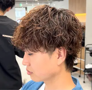 カラー パーマ メンズ メンズパーマ/新潟/ 万代／田崎亮🌟のヘアスタイル