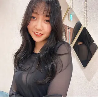 ロング 顔周り🇰🇷韓国 レイヤー/モエのヘアスタイル