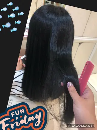 ロング カラー 永島 桜のヘアスタイル