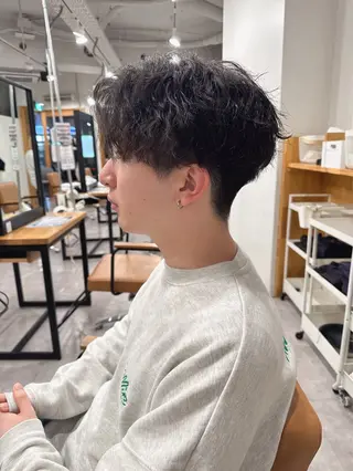 ショート パーマ メンズ シアン　橋本店所属・SHIAN 橋本 Daikiのヘアスタイル