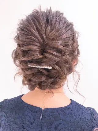 セミロング ヘアアレンジ 横浜🍒カット エクステ/RIEのヘアスタイル