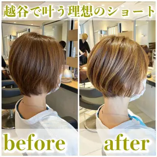 ショート カラー 渡部雄大 ショート／縮毛矯正のヘアスタイル