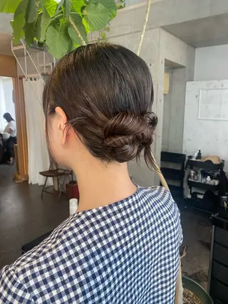 ミディアム カラー パーマ ヘアアレンジ モリモト サナのヘアスタイル