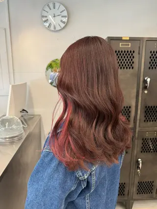 セミロング INORI|艶カラ ー|フェイスレイヤーのヘアスタイル