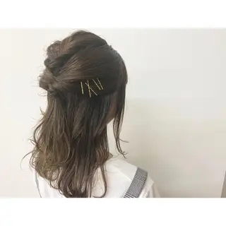 セミロング カラー ヘアアレンジ 大平 京佳のヘアスタイル