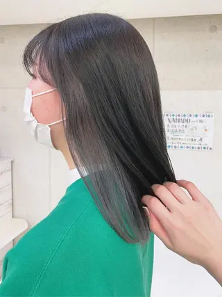 セミロング カラー お悩み解決✨ ASAMIのヘアスタイル