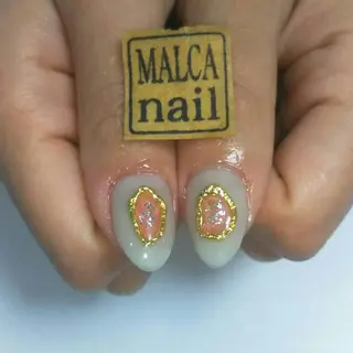 セミロング ヘアアレンジ パーマ ネイル キッズ マツエク・マツパ MALCAnail(マルカネイル)所属・荒木 莉奈のネイルデザイン