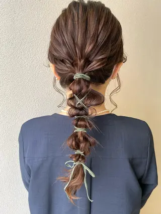 ロング ヘアアレンジ 沢田 瞳のヘアスタイル