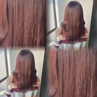 セミロング カラー 髙橋 李里亜のヘアスタイル