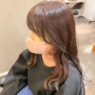 ロング カラー 落合 美穂のヘアスタイル