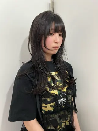 ロング 💥ウルフカット デザインあんな💥のヘアスタイル