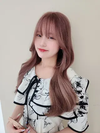 ロング カラー Nanako。/韓国 ヘア/顔周りカットのヘアスタイル