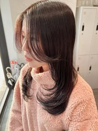 セミロング カラー 髪質改善特化型美容師 🫧岡本璃来🫧のヘアスタイル