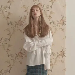 セミロング カラー MARU レイヤー/パーマのヘアスタイル