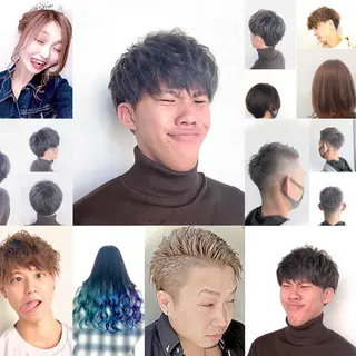 ミディアム カラー パーマ ヘアアレンジ メンズ キッズ ✨最強美容師✨ 💙にっしー西村💙のヘアスタイル