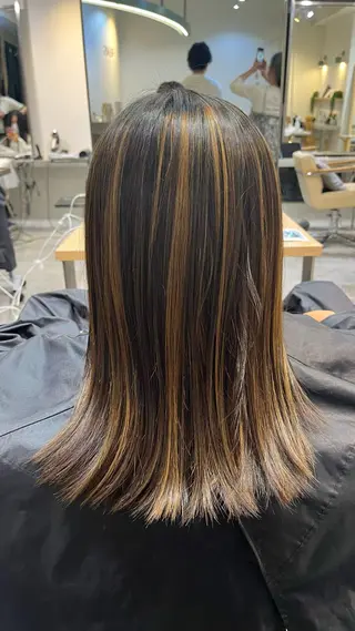 セミロング カラー 鷲田 晴輝のヘアスタイル