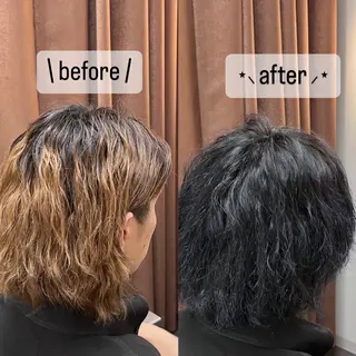 カラー メンズ ホリウチ アヤネのヘアスタイル