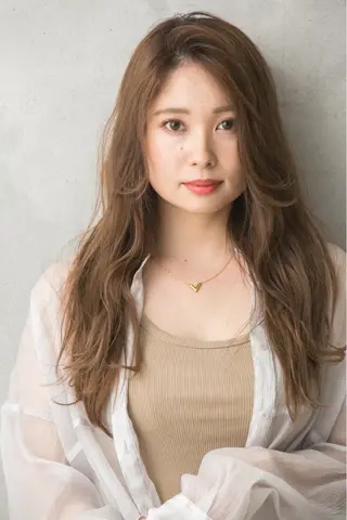 ロング カラー 巻けるケア縮毛矯正✨ ケアカラー✨山下のヘアスタイル