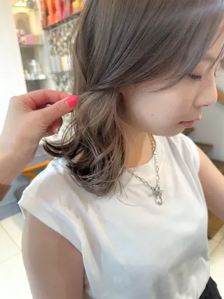 ミディアム カラー ✨カラー支持No.1 🧸ワキ カナコ🧸のヘアスタイル
